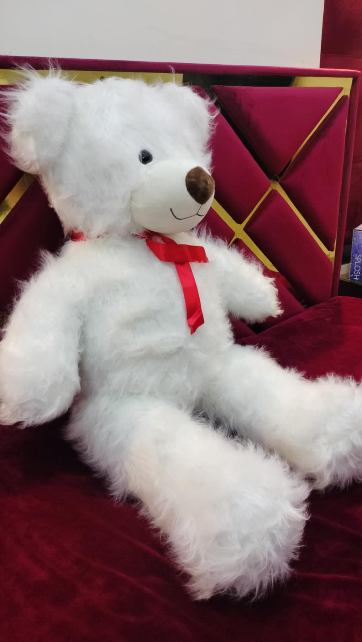 'Snowie' Long Hair Teddy Bear (Premium Quality)