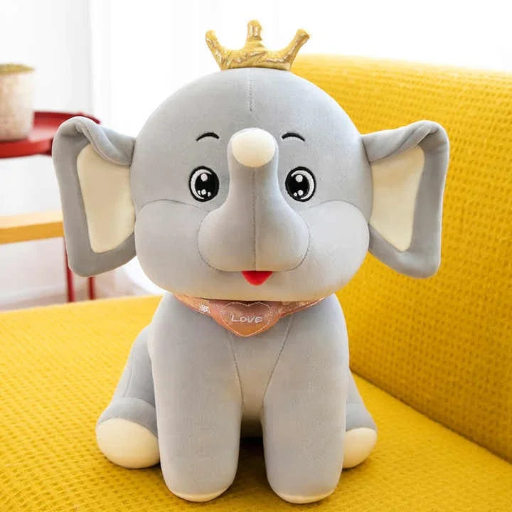 Royal Crown Elephant Stuffed Toy